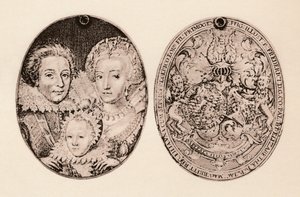 Frederick of Bohemia, Elizabeth Stuart ja heidän poikansa Frederick Henry, 1621, 1904 tekijältä Daniel Mytens