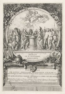Allegoria William V:n ja Preussin Wilhelminan avioliitosta, 1767 Mariage de Son Altesse Serenissime Monseigneur Guilaume V. Prince d