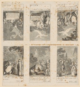 Lehdet 4-9 Shakespearen "Myrskyyn" tekijältä Daniel Nikolaus Chodowiecki