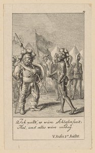 Lehti 11 Shakespearen teokseen "Kuningas Henrik IV" tekijältä Daniel Nikolaus Chodowiecki