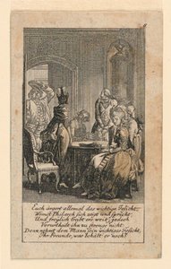 Pompositeetti, kuvitus "Königl: Grosbrit [anian] sukututkimuskalenteri vuodelle 1780 Lauenberg, J.G. Berenberg" tekijältä Daniel Nikolaus Chodowiecki
