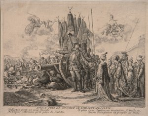 Prinssi Aleksanteri Mikhaylovich Golitsyn Khotynin linnoituksen piirityksessä 1769, 1769 tekijältä Daniel Nikolaus Chodowiecki