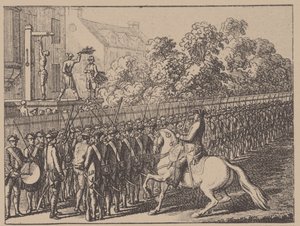 Kärjessä. Kuvitus J. B. Basedowin Elementartwerkistä, 1774 tekijältä Daniel Nikolaus Chodowiecki