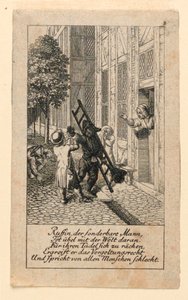The Retalliation, kuvitus "Königl: Grosbrit [anian] genealogical Calendar 1780 Lauenberg, J.G. Berenberg" tekijältä Daniel Nikolaus Chodowiecki
