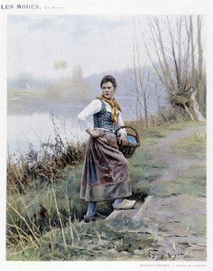 Nainen palaamassa joesta R. Knight, n. 1905
