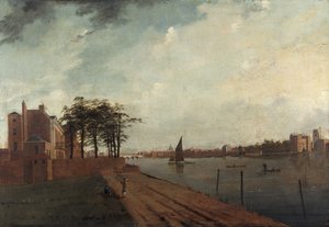 "Lambeth Palace from Millbank", 1808