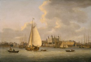 "The Tower of London from the River", c1770-c1818