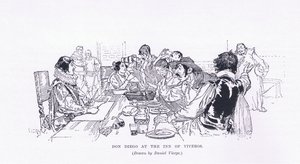 Don Diego Viverosin majatalossa, The Magazine of Art 1893, Cassell and Company tekijältä Daniel Urrabieta Vierge