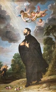 St Francis Xavier, alttaritaulu (öljy kankaalle) tekijältä Daniel & Wildens Jan (1586 1653) Seghers