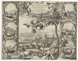 Kuningas Vilhelm III:n voitot Irlannissa (yläpuoli), 1690 Ison-Britannian kuninkaan William III:n kunniakas kampanja Neffens Tapahtui joitakin liittoutuneiden ja konfederaation ikimuistoisimmista toimista vuonna 1690 (otsikko tekijältä Daniel de Lafeuille