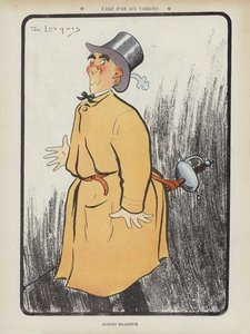 Albert Brasseur, ranskalainen koomikko ja operettilaulaja. Kuvitus Le Rirelle