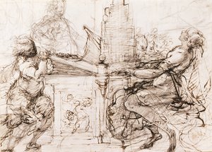 Pyhä Cecilia uruilla, 1620-1629 tekijältä Daniele Crespi