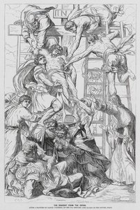 Laskeutuminen ristiltä (kaiverrus) tekijältä Daniele da Volterra (1509 66) (after)