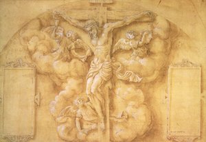 Ristiinnaulitseminen, 1547 (kynä, korotettu valkoisella paperilla)