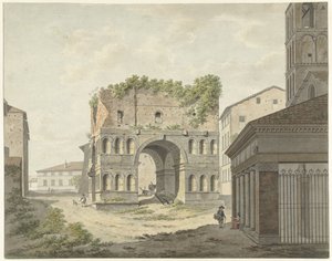 Janus quadrifonsin kaari ja osa S. Giorgiosta Velabrossa Roomassa