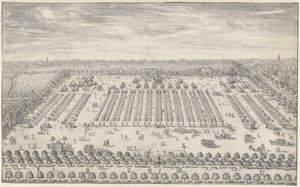 Leirintäalue lähellä Haagia, 1742 tekijältä Daniël Marot (II)