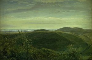 Jyllannin rannikko nähtynä Mølleknap Hillsistä Funenista. Opiskelu tekijältä Dankvart Dreyer
