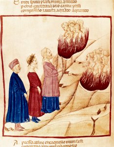 Kiirastule: Dante ja Vergilius, miniatyyri tekijältä Dante Alighieri