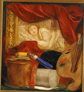 Pullot (öljy levylle asennettuna paneeliin) tekijältä Dante Gabriel Charles Rossetti