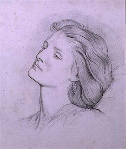 Fanny Cornforthin johtaja (lyijykynä ja liitu) tekijältä Dante Gabriel Charles Rossetti