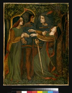Kuinka he tapasivat itsensä, n. 185060 (guassi) (katso myös 63160) tekijältä Dante Gabriel Charles Rossetti