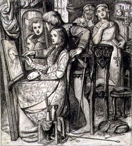 Rakkauden peili tai vertaus rakkaudesta, 1850 - 1852 tekijältä Dante Gabriel Charles Rossetti