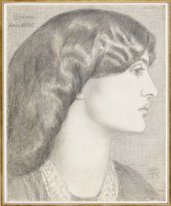 Rouva William Morris, 1860 tekijältä Dante Gabriel Charles Rossetti