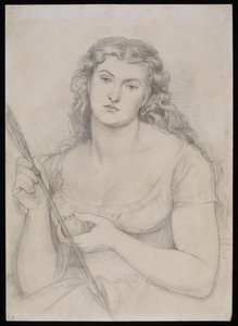 Tutkimus "Venus Verticordia", n. 1863-64 tekijältä Dante Gabriel Charles Rossetti