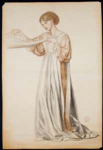 Tutkimus kantajan kantajalle elokuvassa "Danten unelma", 1873 tekijältä Dante Gabriel Charles Rossetti
