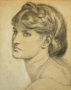 Päätutkimus "The Bower Meadow":lle, 1872 tekijältä Dante Gabriel Charles Rossetti
