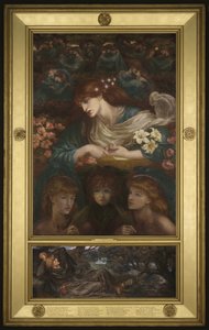 Huonekalut ja erilaiset esineet 1100- ja 1300-luvuilta tekijältä Dante Gabriel Charles Rossetti