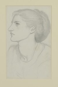 Womans Head, 1865-70 tekijältä Dante Gabriel Charles Rossetti