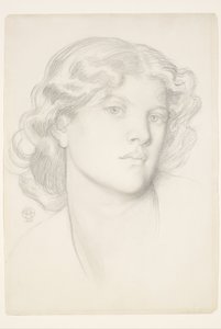 The Blue Bower - Naisen pään tutkimus tekijältä Dante Gabriel Rossetti