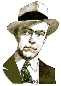 Antonio Delfini, 2021 (digitaalinen värikynäpiirustus)