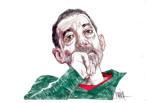Emanuele Trevi, 2021 (digitaalinen värikynäpiirros) tekijältä Dariush Radpour