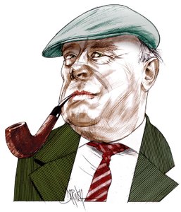 Ernst Von Salamon, 2021 (digitaalinen värikynäpiirustus) tekijältä Dariush Radpour