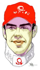 Fernando Alonso Díaz (digitaalinen värikynäpiirros) tekijältä Dariush Radpour