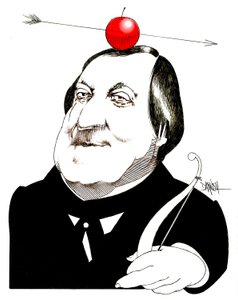 Gioachino Rossini, 2024 (digitaalinen värikynäpiirros) tekijältä Dariush Radpour