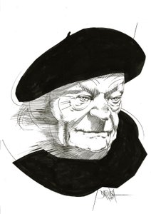 Giuseppe Ungaretti, 2024 (digitaalisesti parannettu lyijykynäpiirros). tekijältä Dariush Radpour