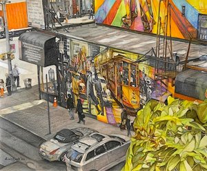 Birds Eye View, 2022 (lyijykynä paperille) tekijältä Darrell Windjack