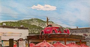 Pitstop on Route 66, 2024 (lyijykynä paperille) tekijältä Darrell Windjack