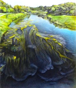 What Lies Beneath, 2018 (lyijykynä, muste paperille) tekijältä Darrell Windjack