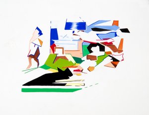 Kennedyt (maisema), 2019 (gouche paperille) tekijältä Darren Coffield
