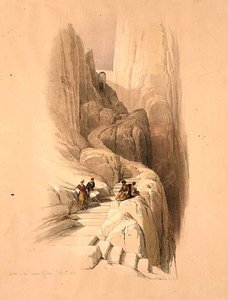 Pag-akyat sa Summit ng Sinai, ika-20 ng Pebrero 1839, plate 115 mula sa Volume III ng 