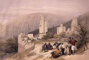 Riemukaarin jäännökset Petrassa, 8. maaliskuuta 1839, levy 100 