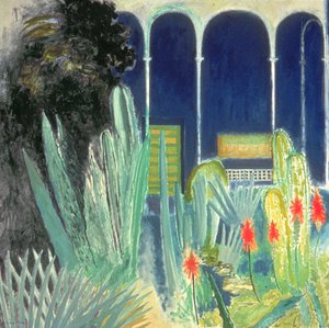 Majorelle Gardensissa (öljy kankaalle) tekijältä David Alan Redpath Michie