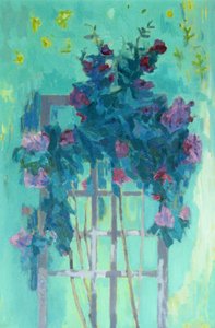 Rose Trellis (öljy kankaalle)