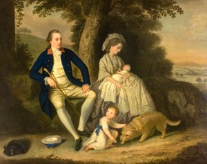 Charles Watson, Esq, ja hänen vaimonsa Lady Mary, kahden lapsensa Jamesin ja Annen muotokuva maisemassa