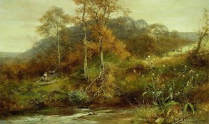 Autumn River Scene, The Brook, 1889.