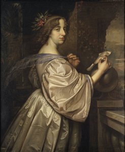 La reine Christine de Suede - Muotokuva Ruotsin kuningatar Kristiinasta (1626-1689), Beck, David (1621-1656). Öljy kankaalle
